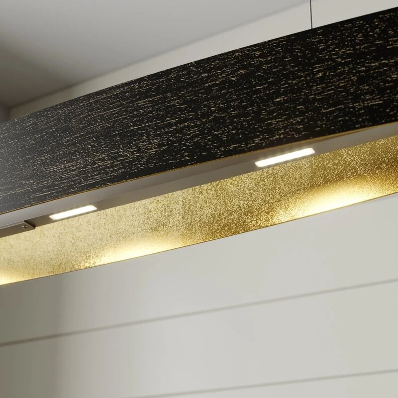 C-Ware Lucande Pendelleuchte Hängeleuchte LED Lampe schwarz gold Metall Touchdimmer