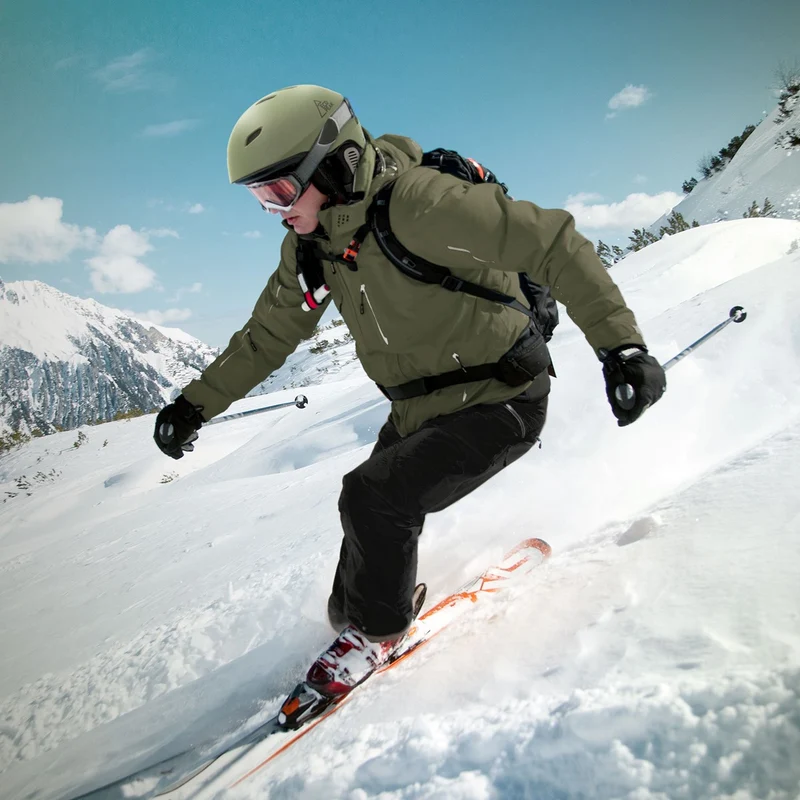 ECD Germany | Skihelm für Herren und Damen M (55-58 cm) Grün Snowboardhelm mit Belüftungssystem & Skibrillenhalter, optimaler Schutz & Tragekomfort