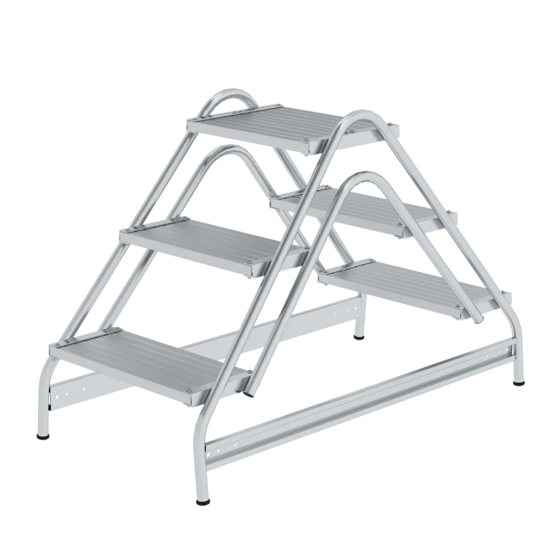 Arbeitspodest beidseitig begehbar Aluminium geriffelt