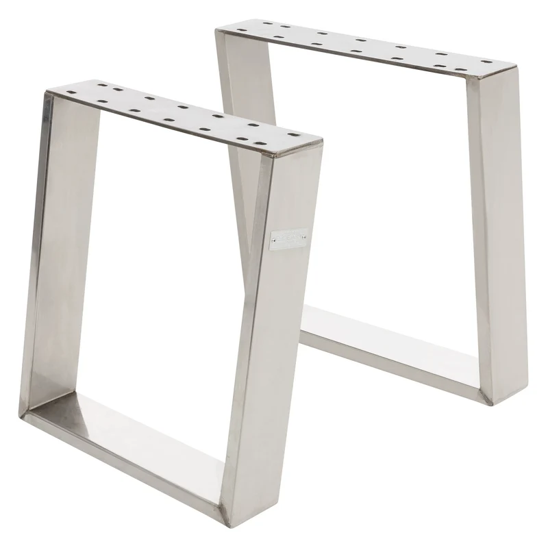 Tischbeine Tischgestell 2er Set U-Design schräg 40 x 43 cm aus Stahl ML-Design