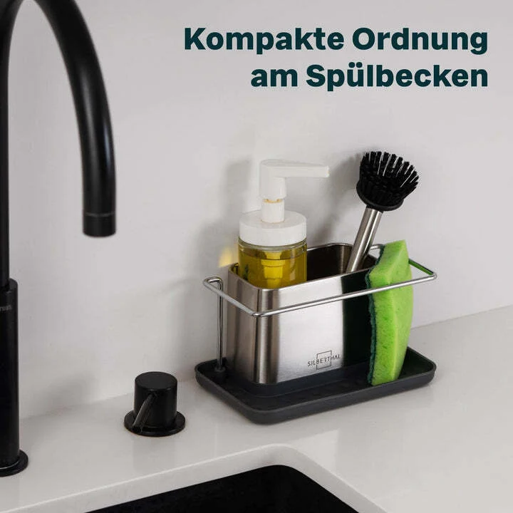 B-Ware Silberthal Spülbecken Organizer Küchenutensilien Aufbewahrung matt 2 STÜCK