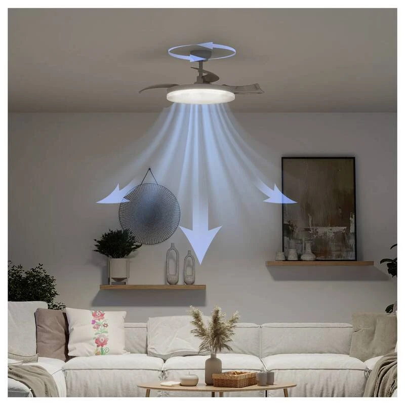 D-Ware Philips LED Deckenventilator Solr 32W Dimmbar mit Fernbedienung weiß 150m³/h