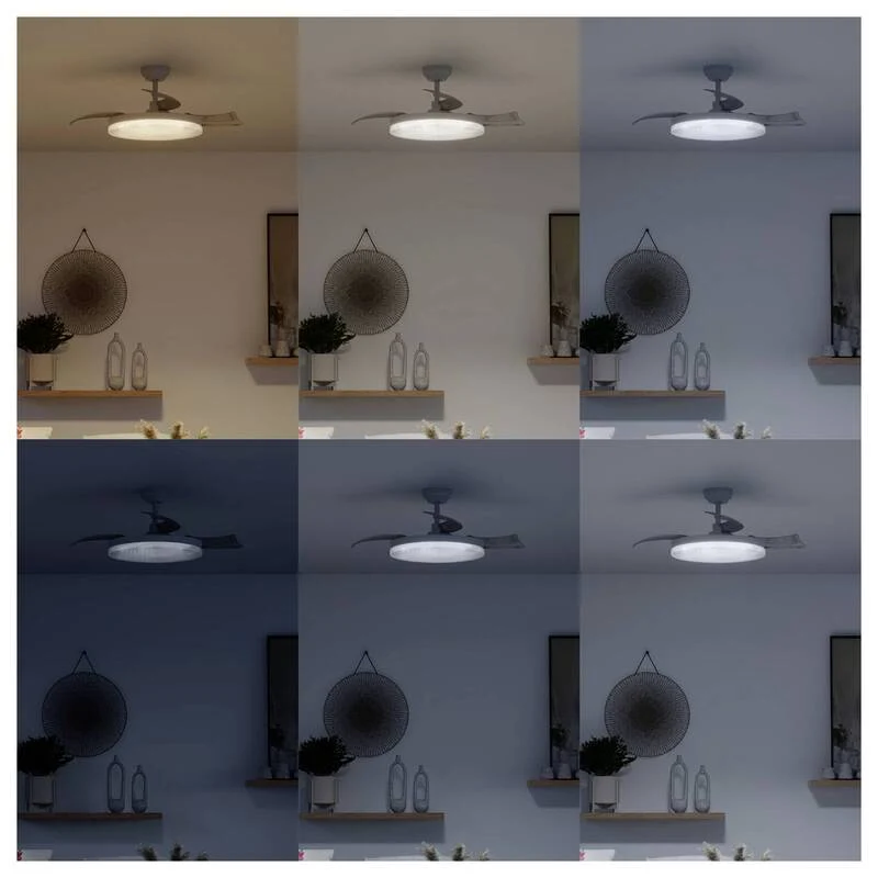 D-Ware Philips LED Deckenventilator Solr 32W Dimmbar mit Fernbedienung weiß 150m³/h
