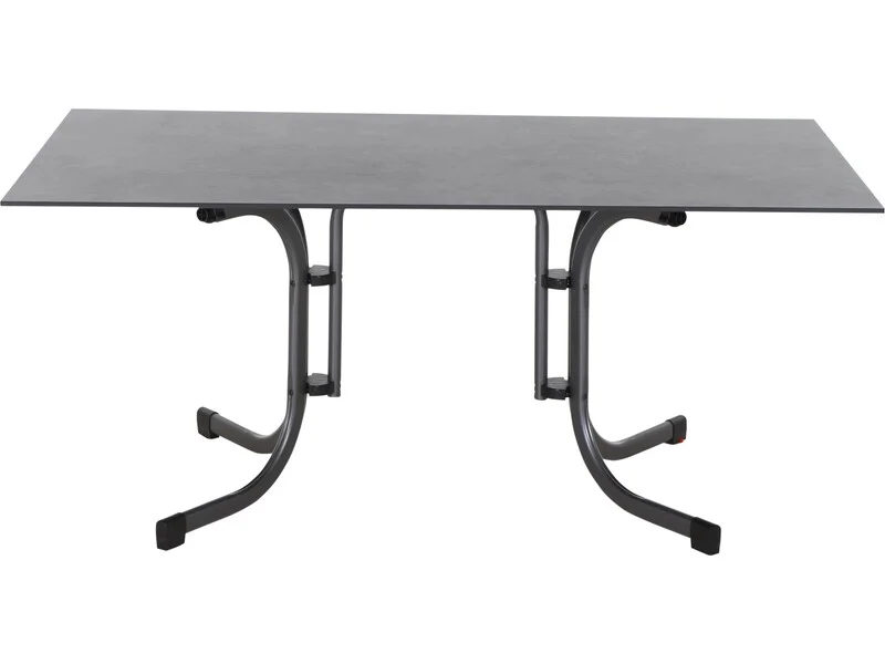 B-Ware Siena Garden Esstisch Klappbar Tisch Stahl Gartenmöbel Farbe Blau HPL Oberfläche