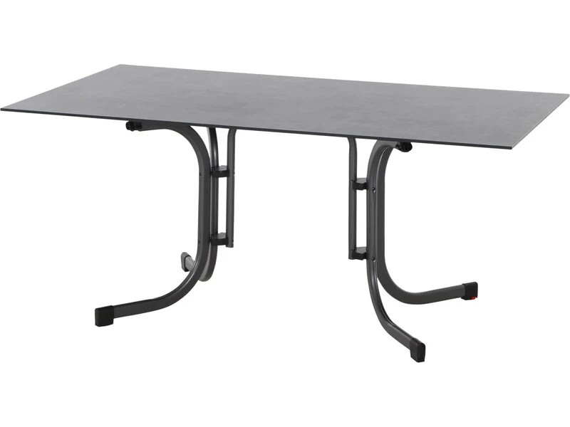 B-Ware Siena Garden Esstisch Klappbar Tisch Stahl Gartenmöbel Farbe Blau HPL Oberfläche