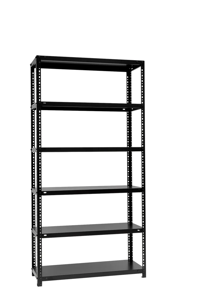 Metallregal schwarz Wohnregal pulverbeschichtet 150 kg Fachlast