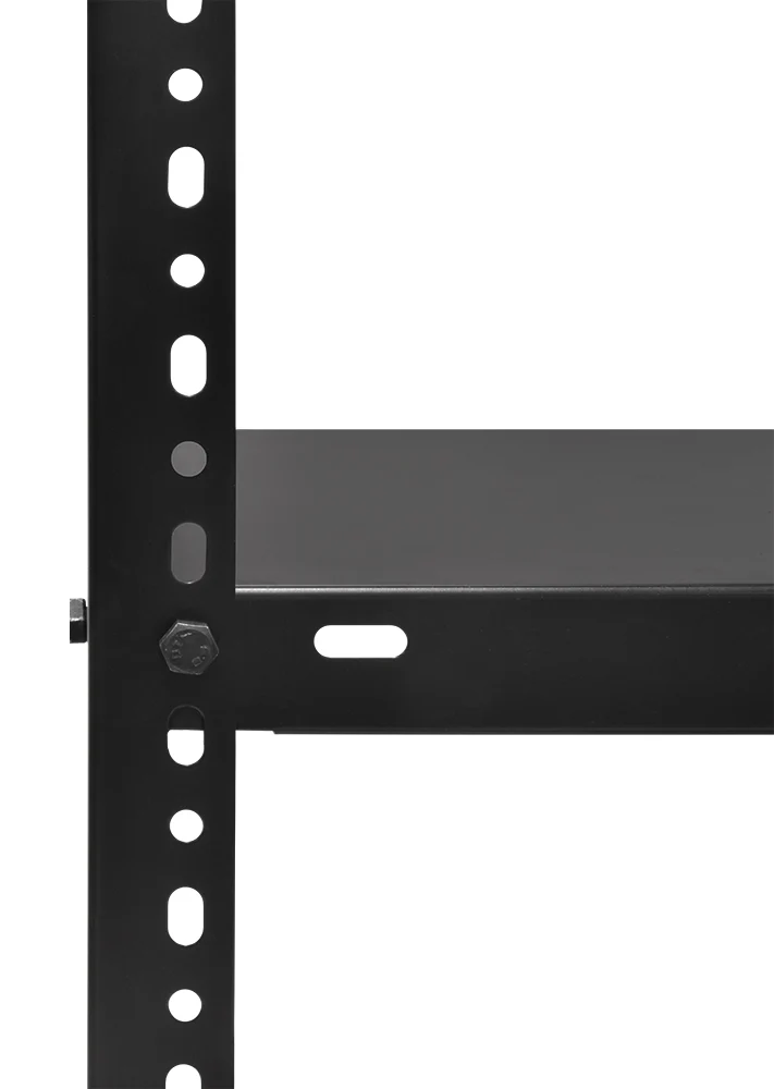 Metallregal schwarz Wohnregal pulverbeschichtet 150 kg Fachlast