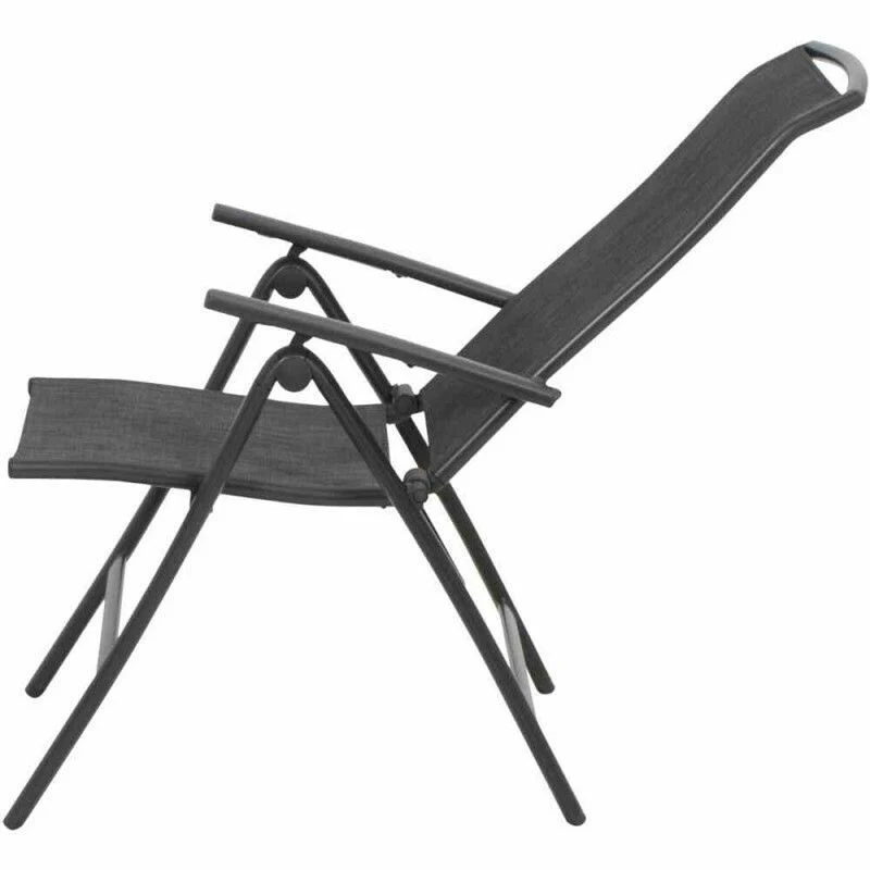 B-Ware Siena Garden Klappsessel Livorno Gartenstuhl Relaxsessel grau klappbar 58x65cm