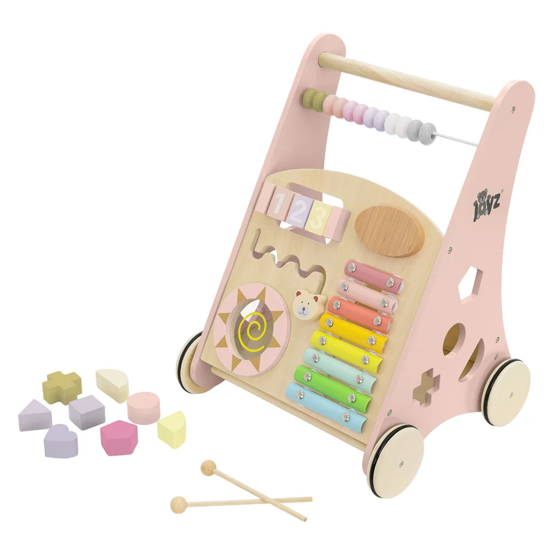 Laufwagen mit Activity Center 36x32x46 cm aus Holz Joyz