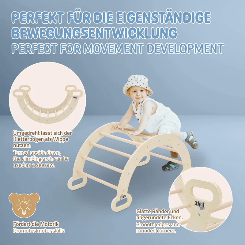 Kletterbogen für Kinder 89x52x45,5 cm Holz Joyz