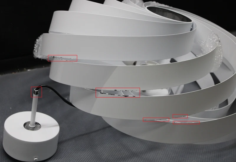 B-Ware Euluna Deckenleuchte Lampe Vento weiß Metall 60 cm Wohnzimmer SIEHE TEXT/FOTO