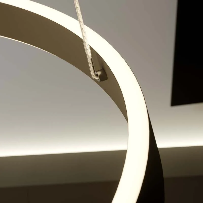 C-Ware Lindby Pendelleuchte Hängelampe LED schwarz Aluminium Metall Kunststoff Olada