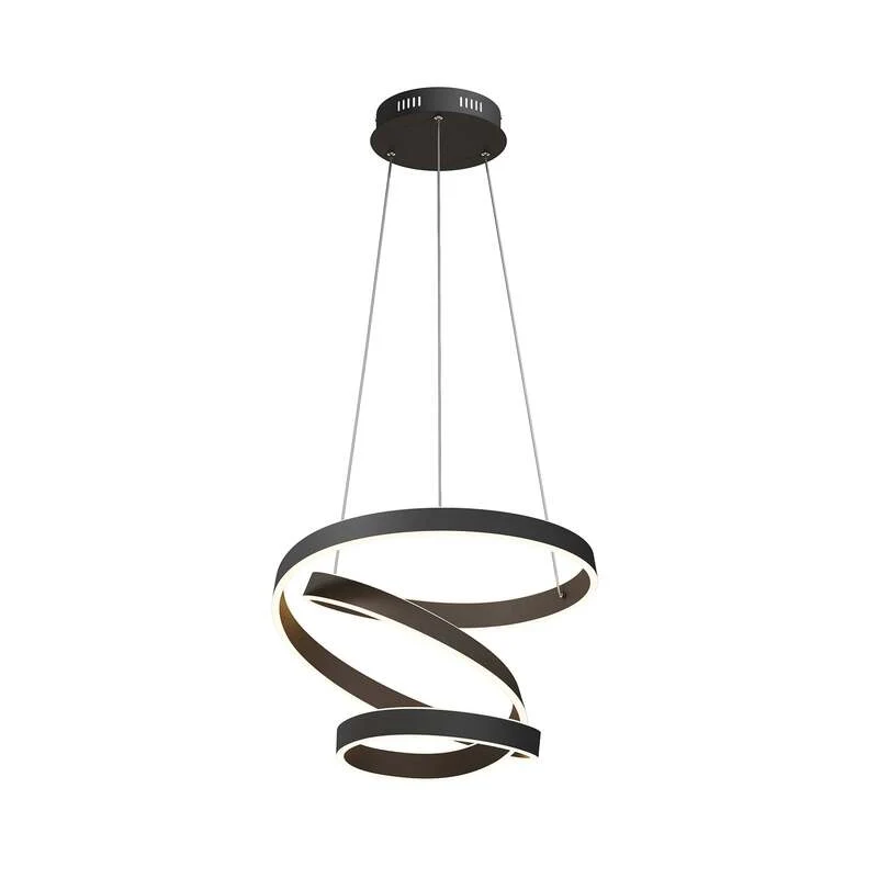 C-Ware Lindby Pendelleuchte Hängelampe LED schwarz Aluminium Metall Kunststoff Olada