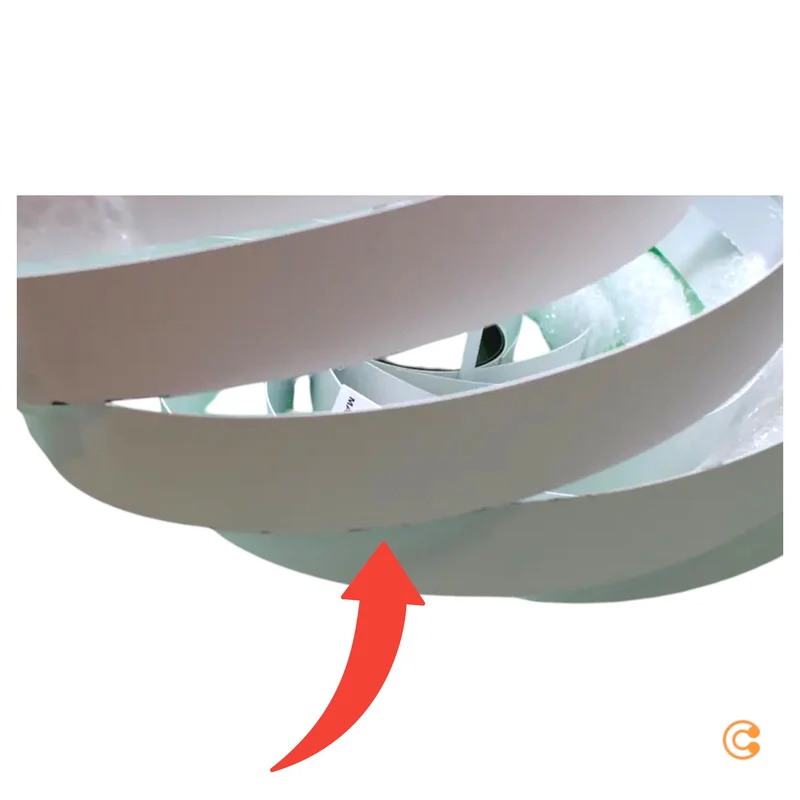 B-Ware Euluna Deckenleuchte Lampe Vento weiß Metall E27 60 cm SIEHE TEXT/FOTO