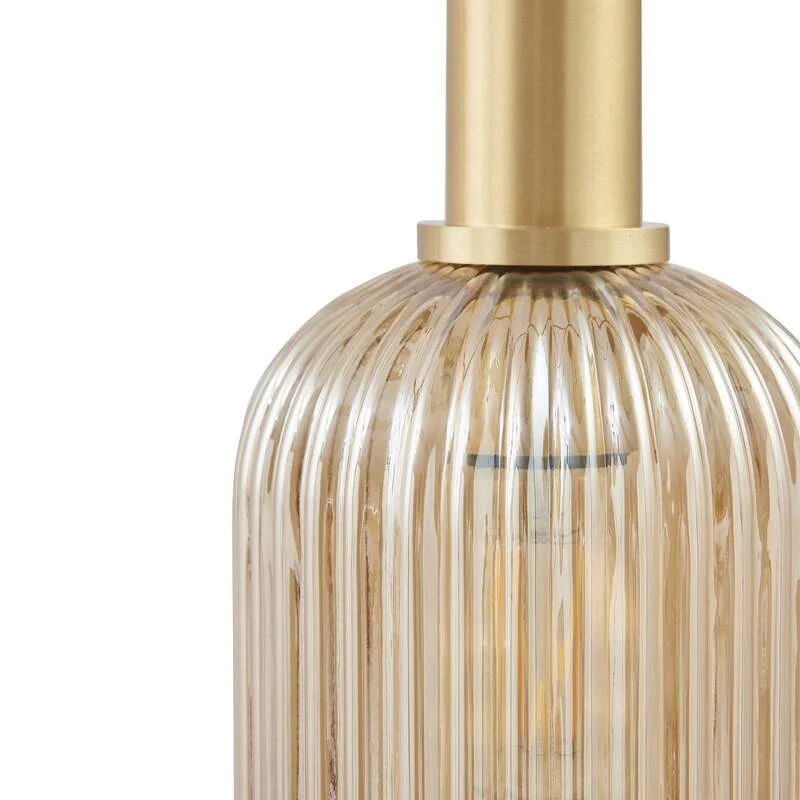 C-Ware Lindby Hängeleuchte Doroteo grün amber grau Glas Deckenlampe SIEHE TEXT/FOTO