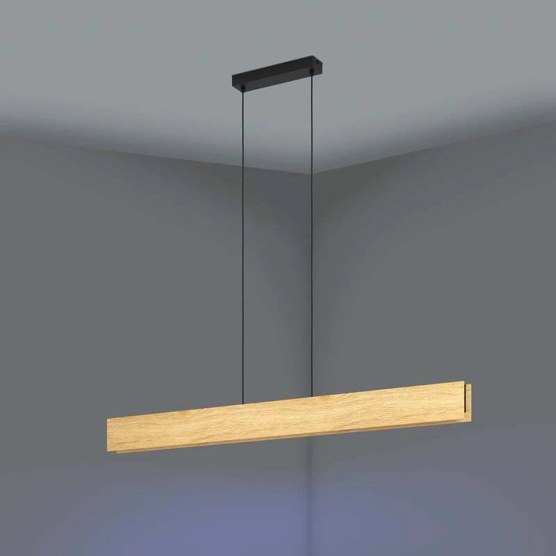 C-Ware EGLO Hängeleuchte Pendelleuchte Smart Zig LED Anchorena Z Holz hell schwarz w909