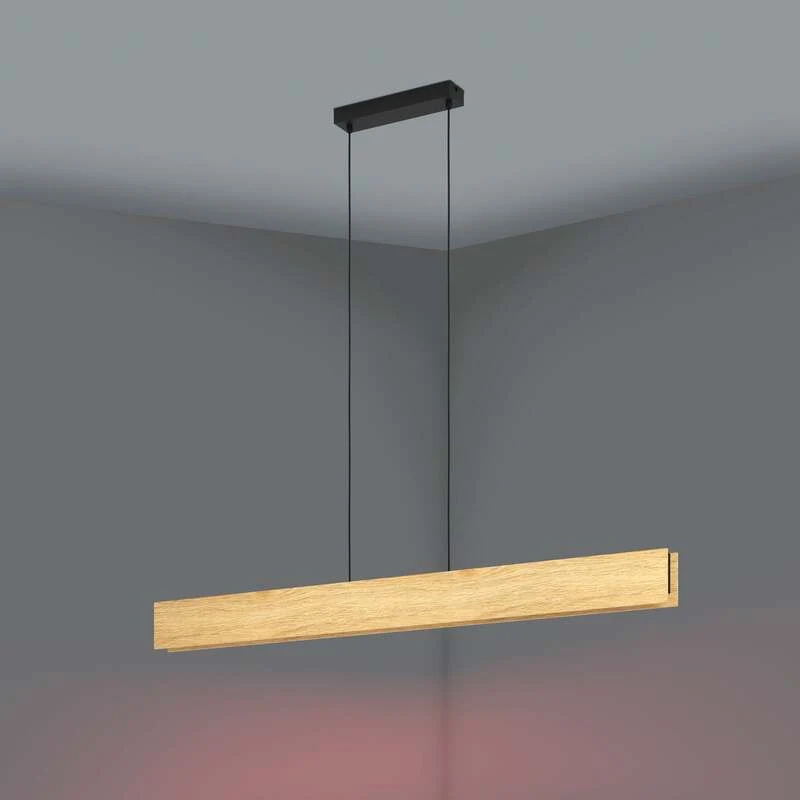 C-Ware EGLO Hängeleuchte Pendelleuchte Smart Zig LED Anchorena Z Holz hell schwarz w909