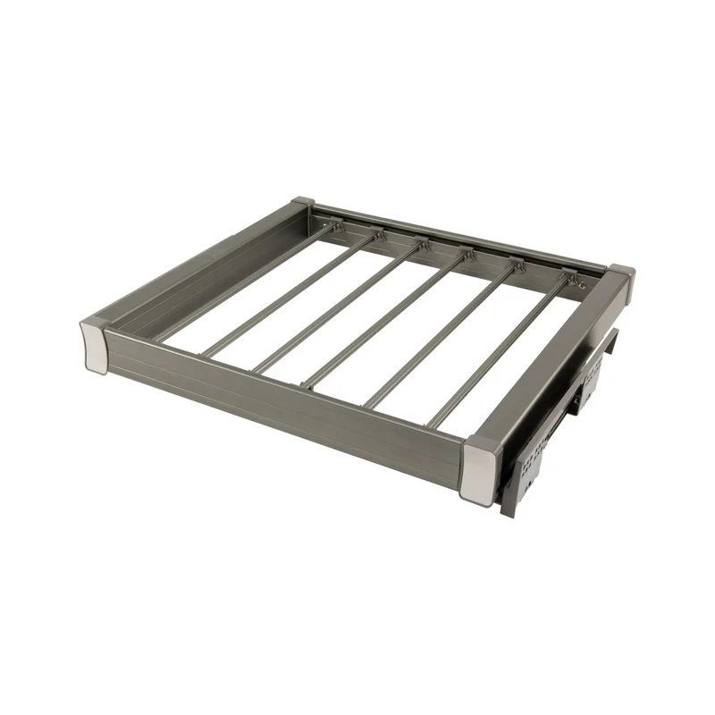 Ausziehbarer Hosenbügel für 80-cm-Schrank Soft-Close - Einzelner Fachboden - Grau