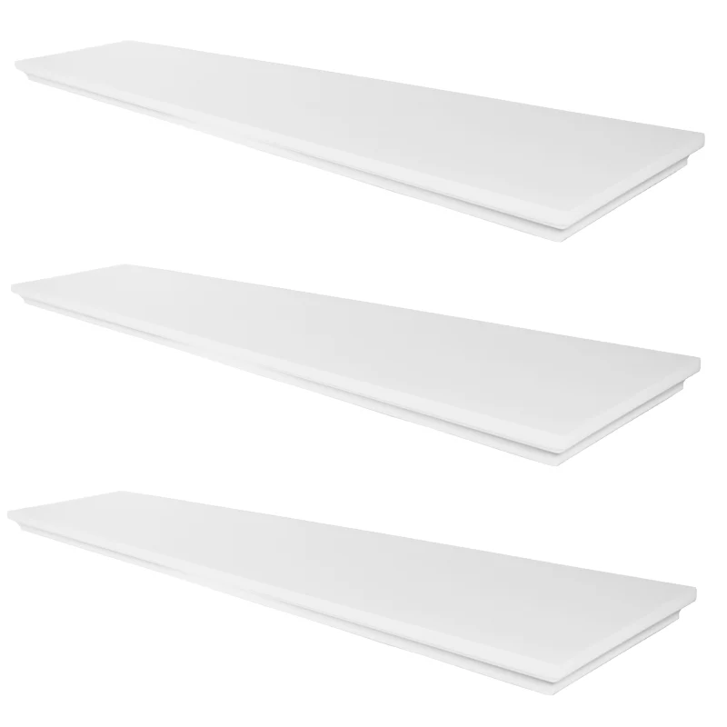 Verdecktes Bücherregal - Klassisch - 3er Pack - Weiß Matt - 80cm