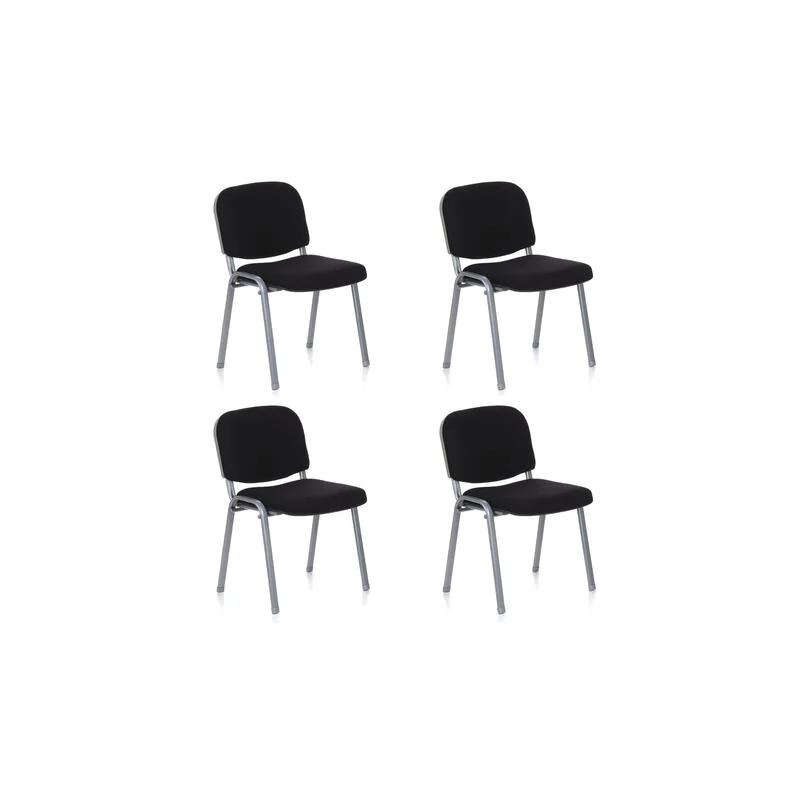 B-Ware hjh OFFICE Besucherstuhl Konferenzstuhl Stuhl XT 600 4er Pack silber 4 STÜCK
