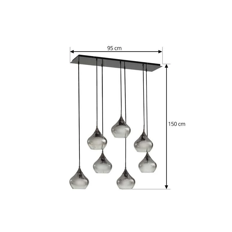 B-Ware Lucande Hängeleuchte Jarven Hängelampe Deckenlampe Lampe schwarz SIEHE TEXT/FOTO