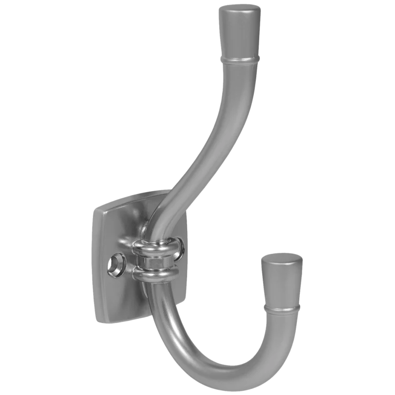 Doppelter Hut- und Mantelhaken - 115 mm - Silber