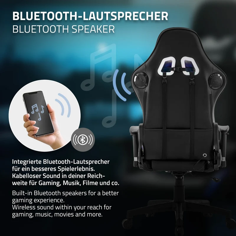 Gaming Stuhl PVC-Leder RGB