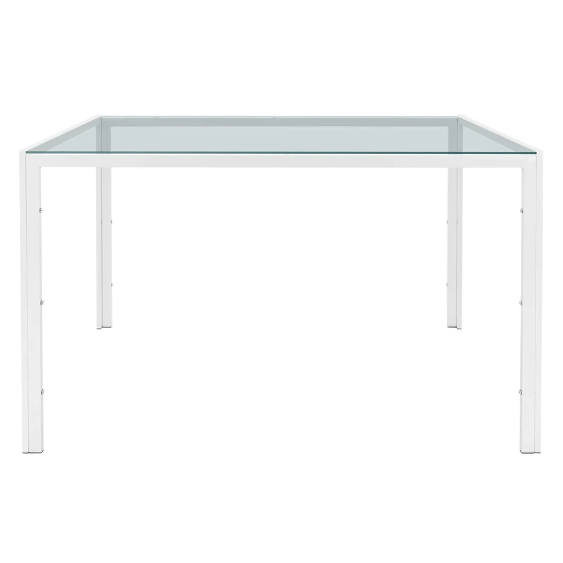 Essgruppe Tischgruppe 4 Stühle aus PU-Leder & 1 Tisch mit Glasplatte ML-Design
