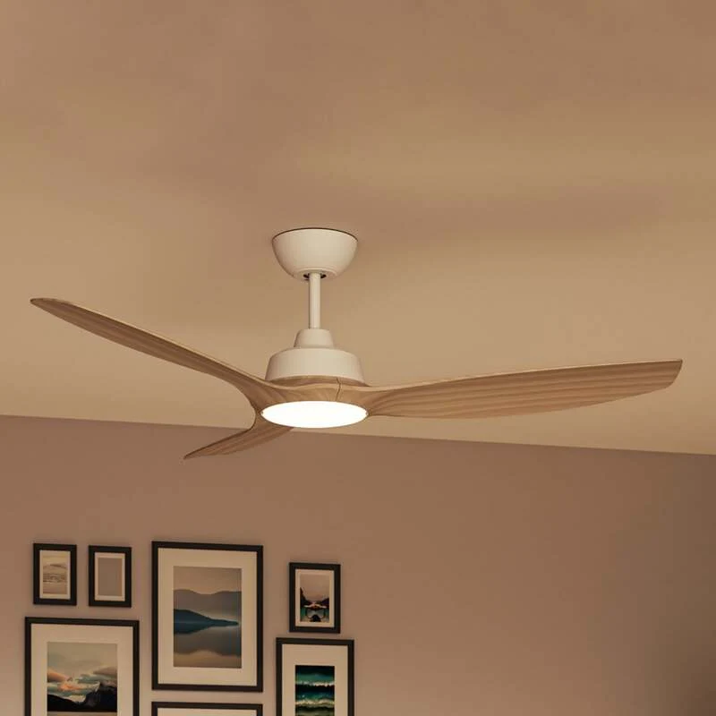 B-Ware Philips Olas Deckenventilatorleuchte 52' 35W 3 Flügel Fernbedienung dimmbar