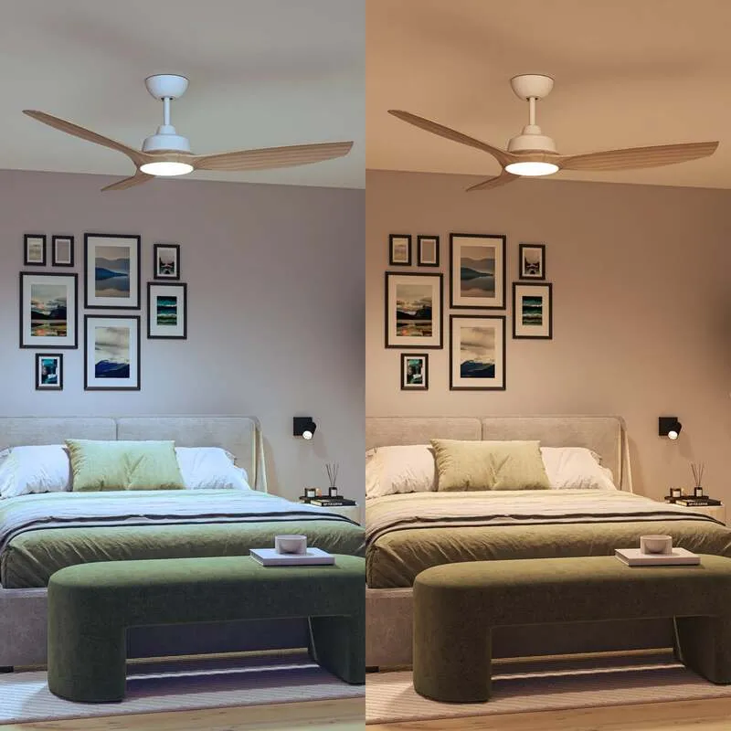 B-Ware Philips Olas Deckenventilatorleuchte 52' 35W 3 Flügel Fernbedienung dimmbar