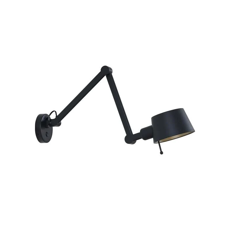 B-Ware Lucande Wandleuchte Wandlampe Silka LED dimmbar schwarz gold verstellbar 94cm