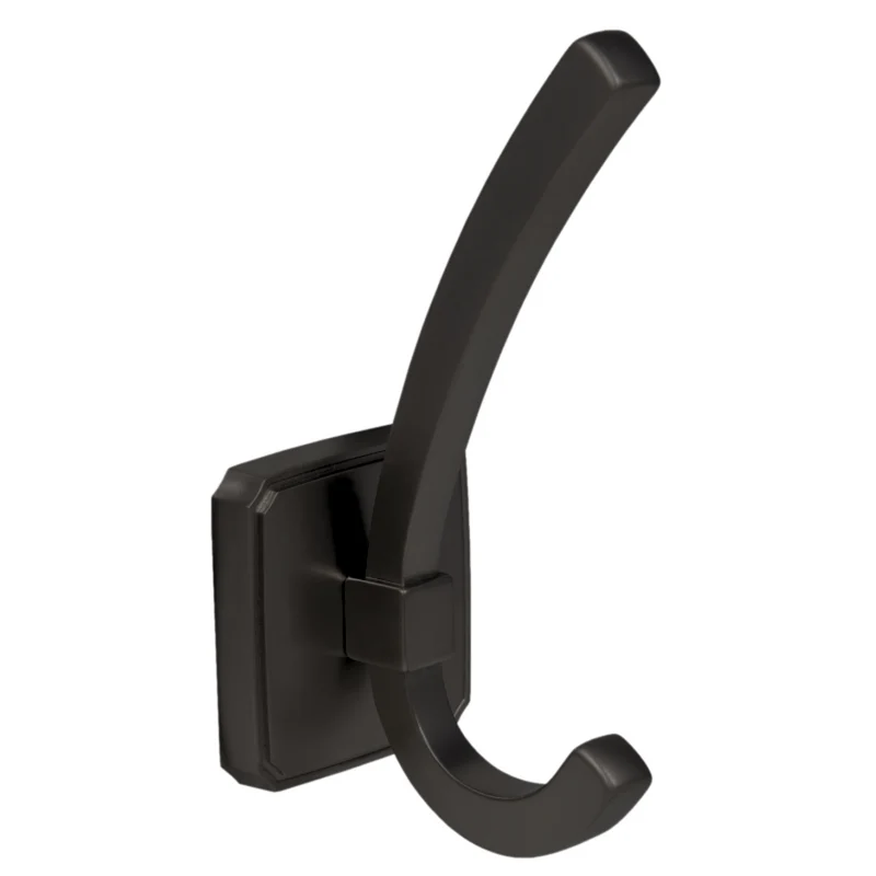 Doppelter Hut- und Mantelhaken - 122 mm - Schwarz