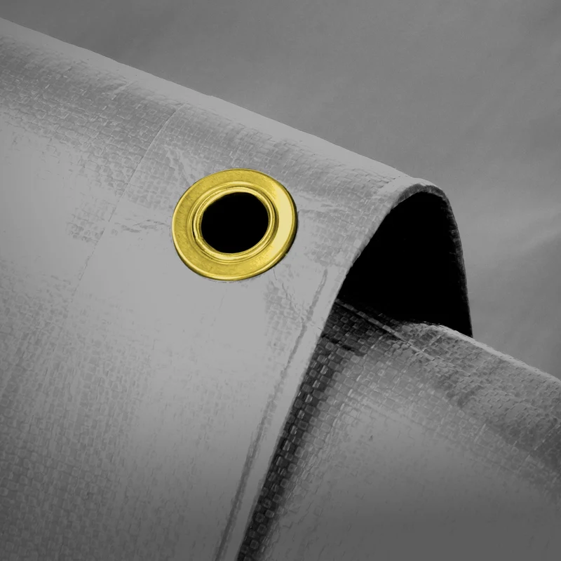 Abdeckplane Gewebeplane mit Ösen 650 g/m² Grau aus PVC