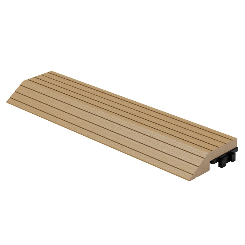 ML-Design | WPC Abschlussleiste mit Klicksystem & Drainage für WPC Bodenfliese, Ecke / Gerade