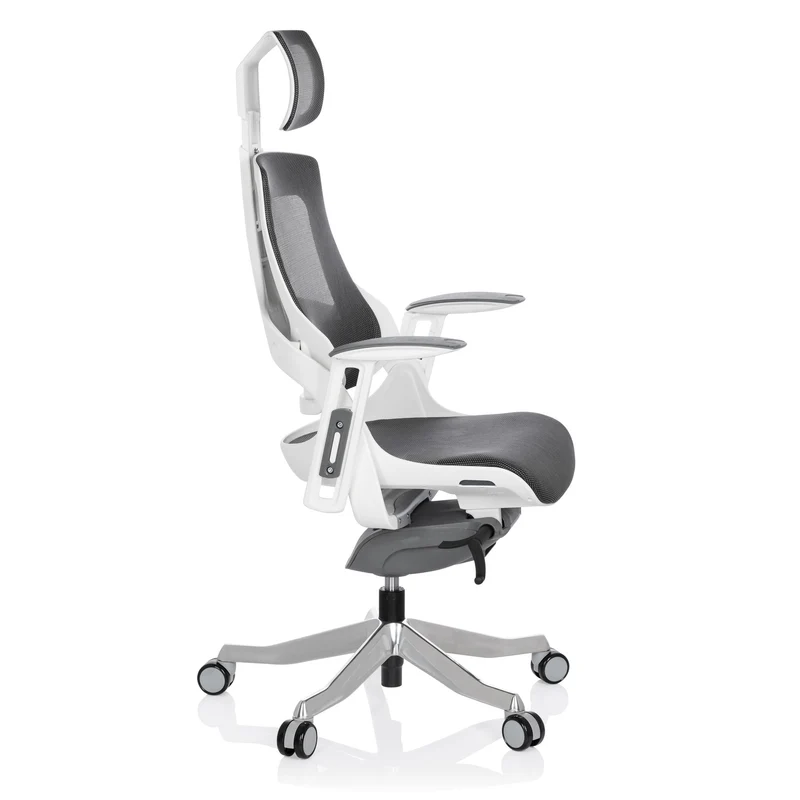 B-Ware hjh OFFICE Bürostuhl Drehstuhl SPEKTRE Netzstoff Grau Armlehnen
