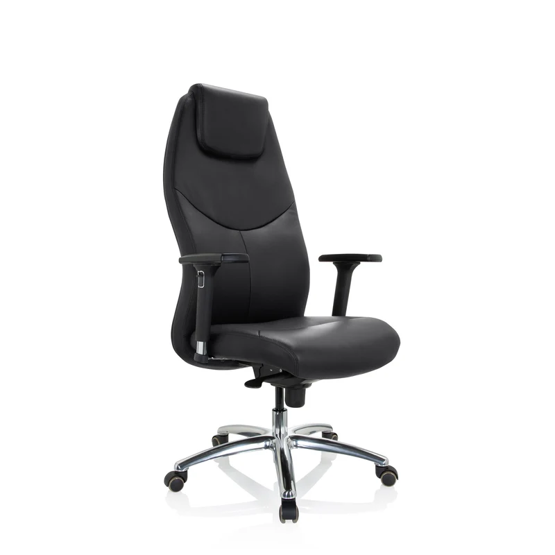 B-Ware hjh OFFICE Chefsessel Bürostuhl Leder schwarz FERRARA Ergonomie Armlehne 220kg