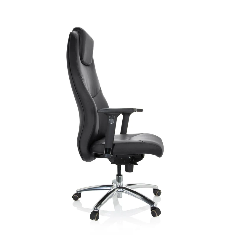 B-Ware hjh OFFICE Chefsessel Bürostuhl Leder schwarz FERRARA Ergonomie Armlehne 220kg