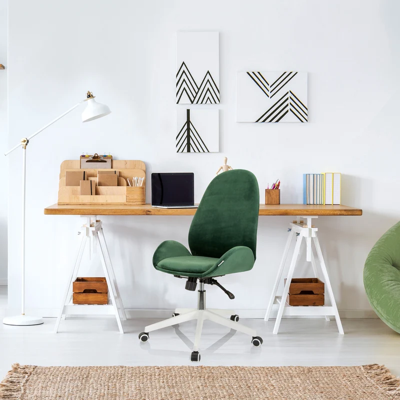 B-Ware hjh OFFICE AVEA Bürostuhl Drehstuhl Stuhl Schreibtischstuhl Home Office Samt