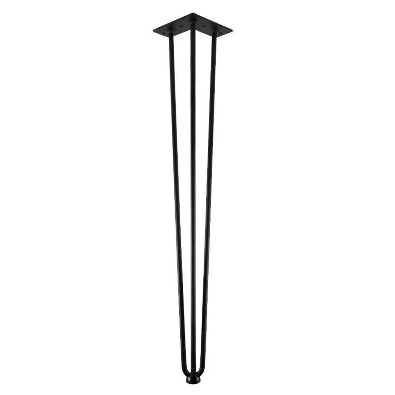 Tischbein 71 cm hoch - Schwarz Matt