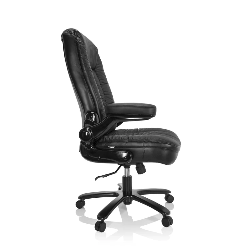 B-Ware hjh OFFICE XXL Drehstuhl INSTRUCTOR III Leder ergonomisch klappbare Armlehnen