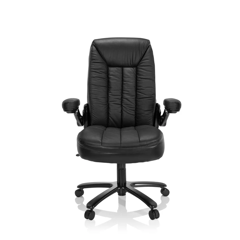 B-Ware hjh OFFICE XXL Drehstuhl INSTRUCTOR III Leder ergonomisch klappbare Armlehnen