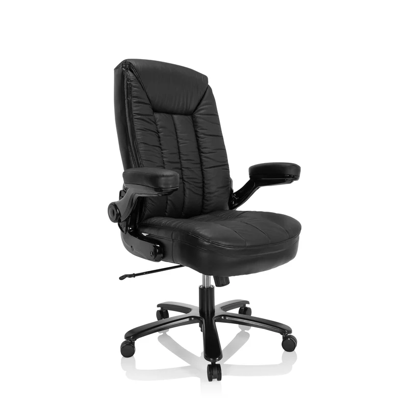 B-Ware hjh OFFICE XXL Drehstuhl INSTRUCTOR III Leder ergonomisch klappbare Armlehnen