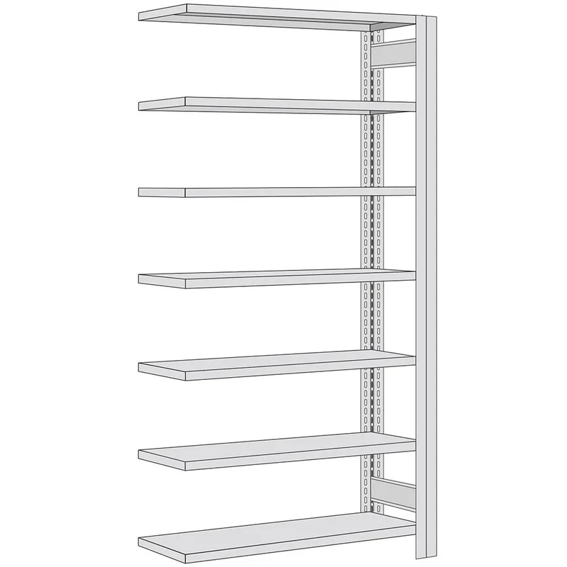 Fachbodenregal Anbauregal Fachlast 250 kg – verzinktes Stecksystem