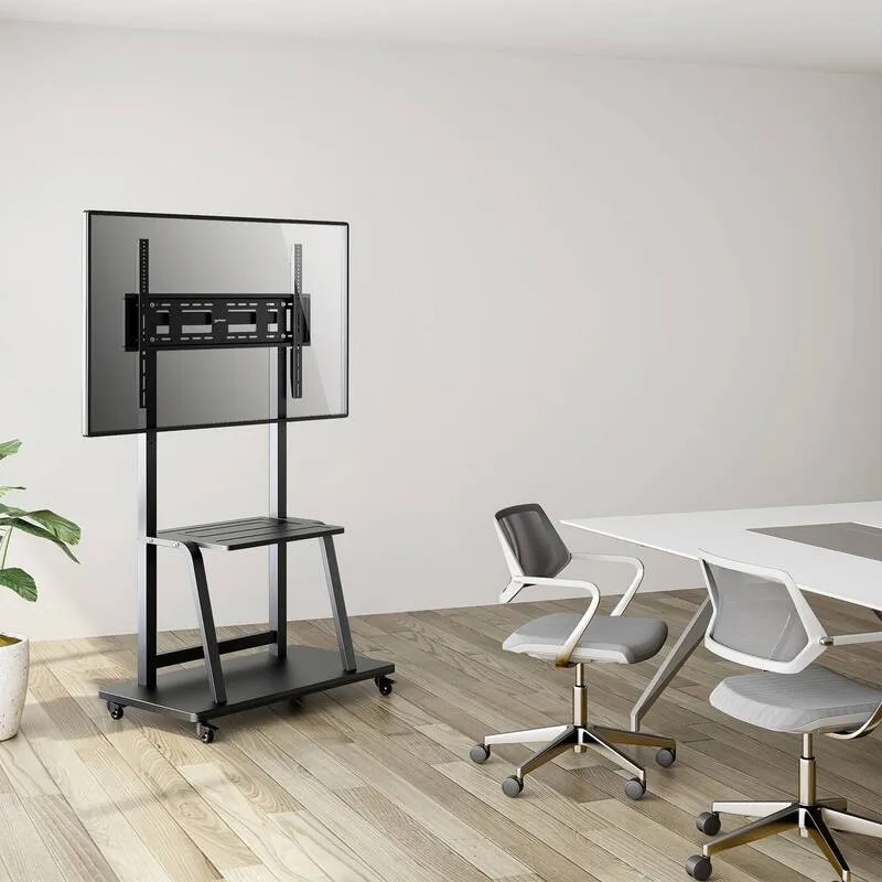 B-Ware MH TV-Ständer Rollwagen TV-Wagen Monitorhalterung 37-100 Zoll 150kg Schwarz