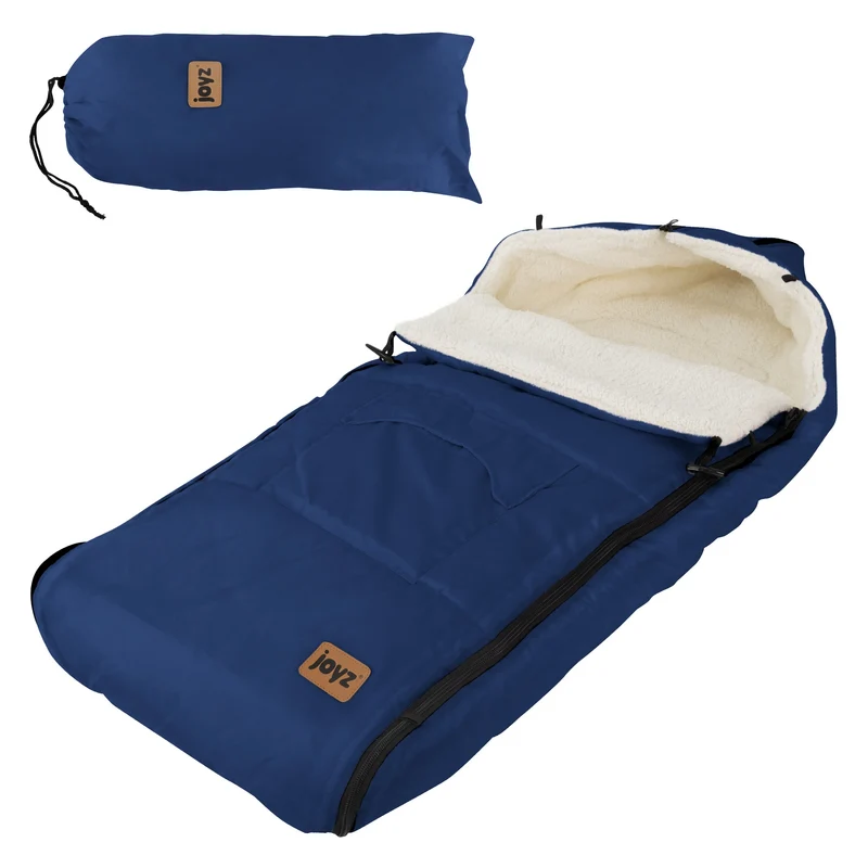 Babyfußsack 94x48x10 cm Blau aus Polyester Joyz