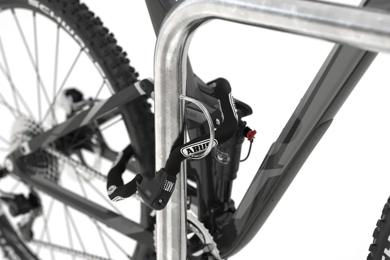 Anlehn- und Barrierehalterung für Fahrräder als Fahrradständer TRUST