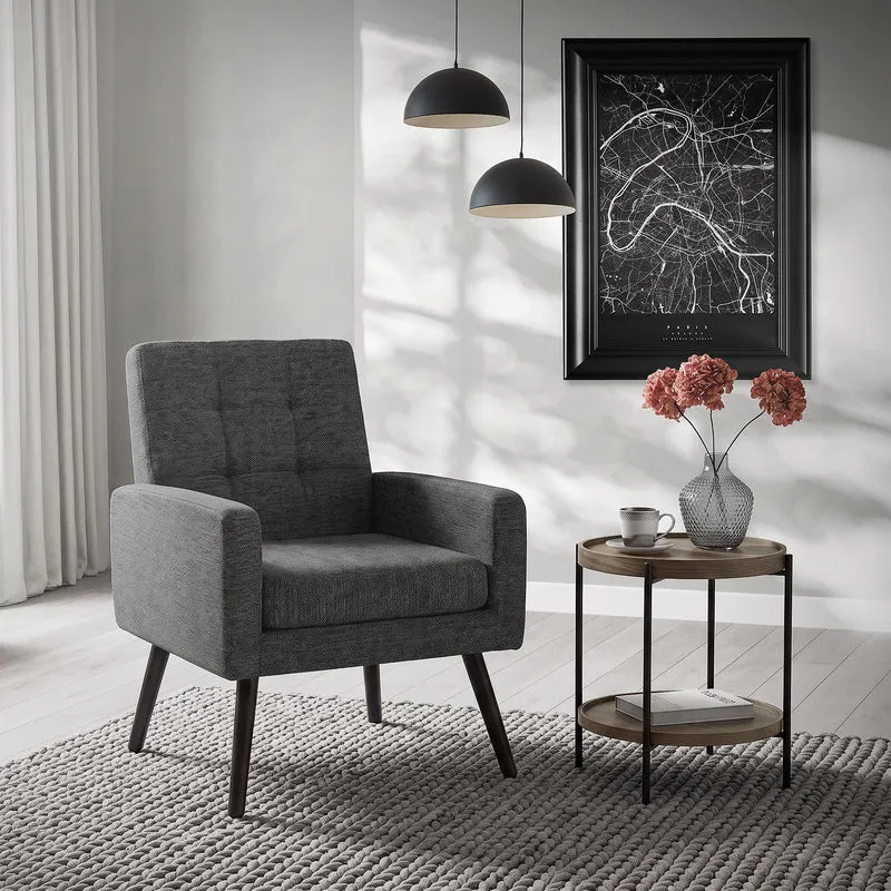 ML-DESIGN | Sessel mit Armlehnen 66,5x80x63,5 cm Stahlgestell/Webstruktur Anthrazit Relaxsessel Lesesessel Polstersessel Fernsehsessel für Wohnzimmer