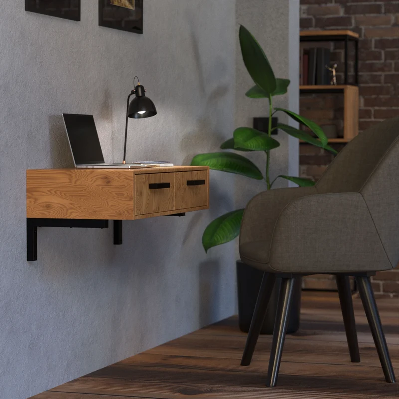 ML-Design | Wandkonsole 2er Set für Waschtisch aus Stahl, Wandhalterung Unterbau für Waschtischplatte
