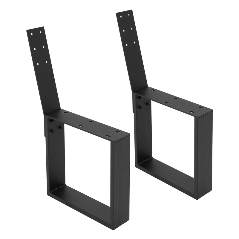 ML-Design | Bankbeine 2er Set mit Rückenlehne O-Design 40 x 78,5 cm us Stahl massiv Bankkufen für Außenbereich, DIY Gartenbank