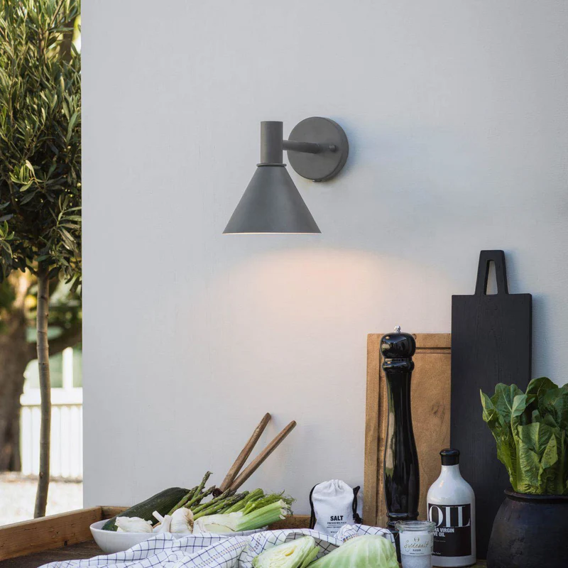 B-Ware PR Home Minitripp AußenWandleuchte Wandleuchte Außenlampe Lampe Leuchte E27 grau